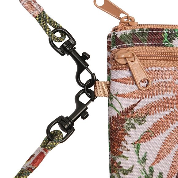 Ferns Water-Resistant Polyester Crossbody Wallet with Detachable Rope Strap - Picture 3 of 4